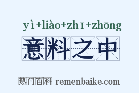 意料之中是什么意思的图片